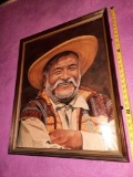 Pancho Villa Painted Portrait 30in Tall