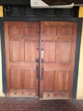 Heavy Old Wooden Double Doors, 7ft Tall