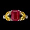 Red Ruby & Yellow Sapphire Ring Blood Red AAA Top Quality 5.5+CTW Sterling 925 New Designer