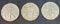1941-P 1942-P 1943-S Gem almost Uncirculated walking liberty Halves 90% silver