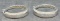 Diamond hoop earrings genuine stones set in 925 sterling silver .50CT like new