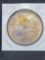 1898-P rainbow tone Morgan silver dollar