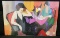 Beautiful Tarkay Print, Two Ladies Discussing the Funeral, 36in Wide 24in Tall