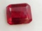 Natural Red Ruby Rectangle Cut 18.39ct Gem Stone