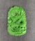 Green Natural Jade Dragon Amulet Pendant