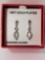 Diamond Accent Infinity Dangle Earrings 18K Gold Plated