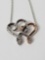 Single Diamond Two Tone Heart Necklace
