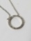 1/4 Ct Natural Rose Cut Diamond Circle Necklace