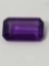 3.67 Ct Natural Violet Emerald Cut Amethyst GGL Cert