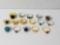 Decorative Fantasy Stone Rings 16 Units