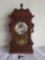 Vintage Wood Key Wind Mantle Clock