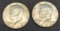 1964-68 Kennedy half dollar 2 coins