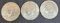 1976 Kennedy half 3 coins