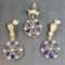 Silver earrings and pendant with Jadeite stone 925