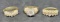 3 14kt gold plated rings with set stone