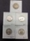 1955-1957- 1958-1959 5 coins