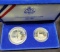 1986 ellis island silver proof mint set in original box