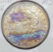 1898-P Morgan silver dollar Rainbow tone