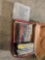 Box of movies and chess shot glasses