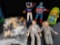 Wrestling dolls Pee wee Herman Beetlejuice Bart Simpson Dodger Bear Captain America Dolls