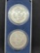 Morgan silver dollar 1884 2 coin box set troy oz collector coins