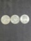 Washington silver quarter lot of 3 gem Bu Frosty white beauties 1950s date's