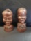 Carved wood Busts