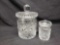 Beautiful Crystal Bisquit Jar and Jelly jar