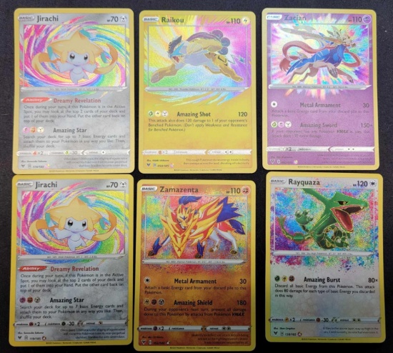 Pokemon Cards Amazing Rare 6 Units Holo