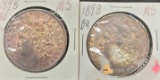 2 1898-P Rainbow tone Morgan silver dollar