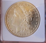 Morgan silver dollar 1886 O BU++ Frosty Ultra Rare date Premium Slabed PQ