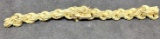 14kt Exotic Shape Linked Gold Bracelet, 8.53g