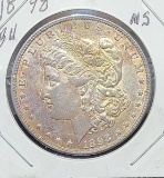 1898-p Morgan silver dollar Rainbow tone