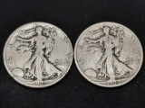 1927-S & 1929-S Walking Liberty Half Dollar. Both Beautiful Original Circulated Cameo