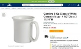 Cambro Case of 48 White Ceramic 8oz. Mugs $305 Est Retail Value