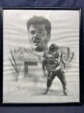 Junior Seau Signed & Framed Portrait 25in Tall