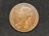 1862 Nova Scotia (Canada) 1 Cent Extra Fine/Almost Uncirculated Chocolate Brown