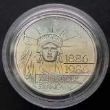 1986 France 100 Francs Silver Brilliant Uncirculated Piedfort 5,000 Mintage