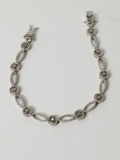 25 Point Diamond Tennis Bracelet in White Gold Overlay