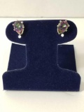 2 Carat Pear Shape Mystic Topaz Stud Earrings in Sterling Silver