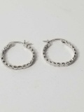 Classic Diamond Hoop Earrings