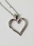 Single Diamond Classic Heart Necklace