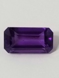 5.42 Ct Natural Violet Emerald Cut Amethyst GGL Cert