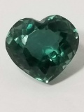 10.17 Ct Natural Green Heart Cut Amethyst GGL Cert