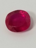 6.37 Ct Natural Red Oval Cut Ruby GGL Cert