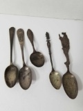 925 Sterling Silver Spoon Lot 5 Units 92.48 Grams