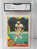 1989 Topps Jerry Rice 1000 Yard Club GMA NM 7