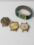 Vintage Fred Bulova Trada Gemstone Watches 4 Units