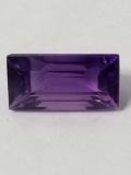5.47 Ct Natural Violet Emerald Cut Amethyst GGL Cert