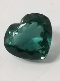 11.17 Ct Natural Green Heart Cut Amethyst GGL Cert